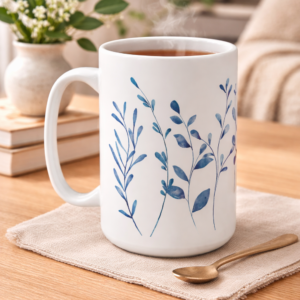 Blue Blooms Mug