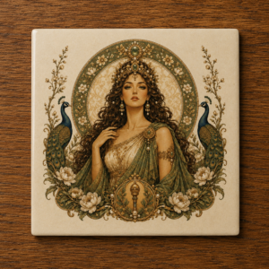 Hera Queen of the Olympians Ceramic Coaster