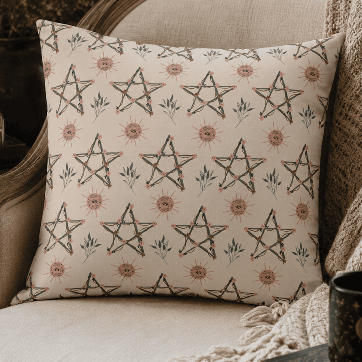 Blossoms & Blessings Throw Pillow