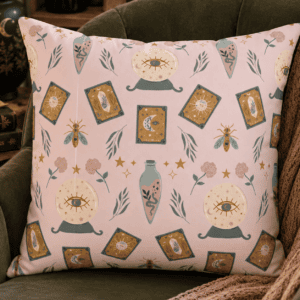 The Seer's Shelf Throw Pillow