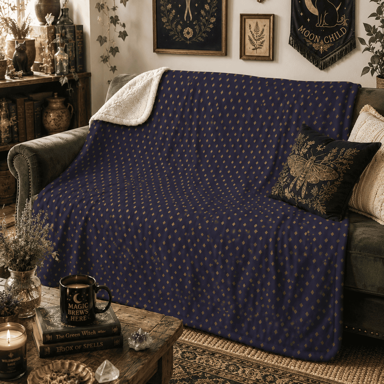 Spellwoven Glam Sherpa Fleece Blanket