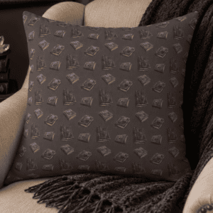 Spellwoven Spellbooks Throw Pillow
