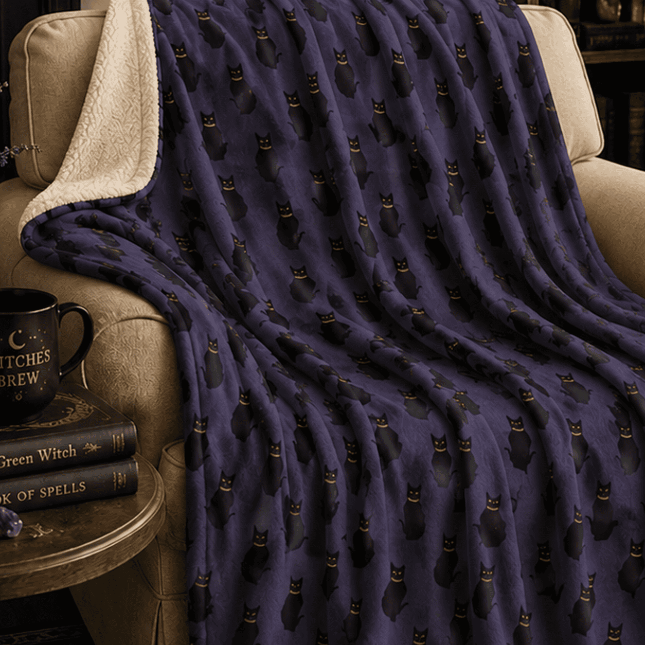 Spellwoven Familiar Sherpa Fleece Blanket
