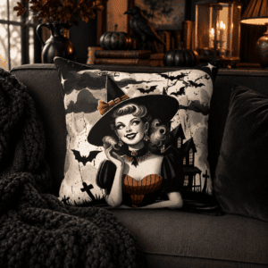 Batty and Beautiful Throw Pillow