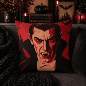 Dracula After Dark Throw Pillow
