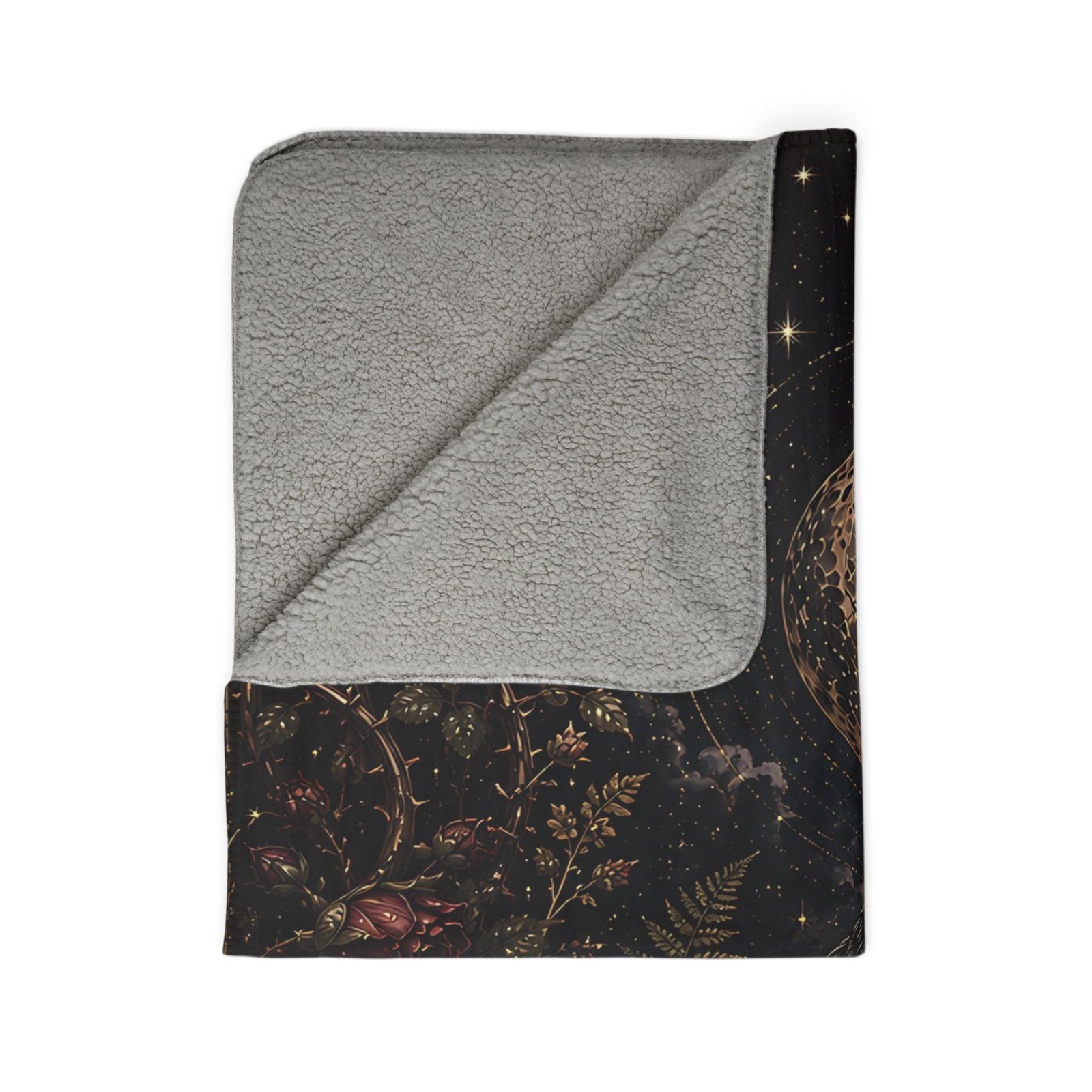 Raven Moonkeeper Fleece Sherpa Blanket - Image 4